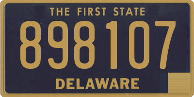 DE license plate 898107