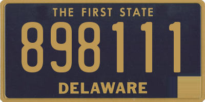 DE license plate 898111