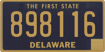 DE license plate 898116