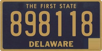 DE license plate 898118