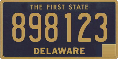 DE license plate 898123