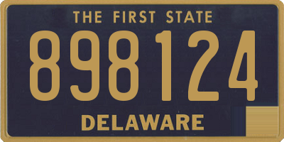DE license plate 898124