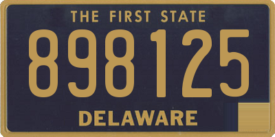 DE license plate 898125