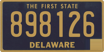 DE license plate 898126
