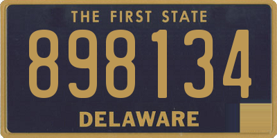 DE license plate 898134