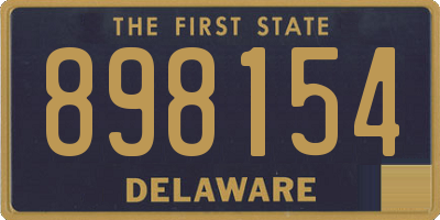 DE license plate 898154
