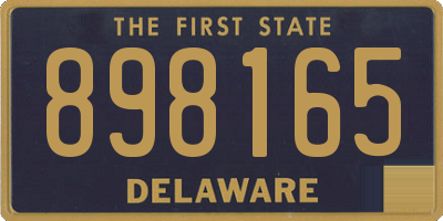 DE license plate 898165