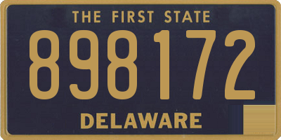 DE license plate 898172