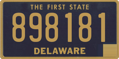 DE license plate 898181