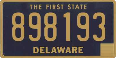 DE license plate 898193