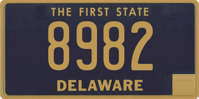 DE license plate 8982