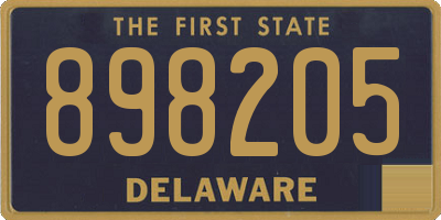 DE license plate 898205