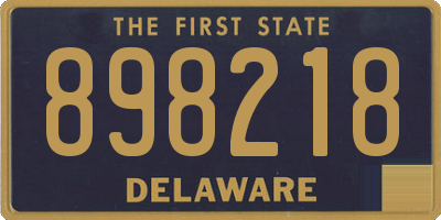 DE license plate 898218