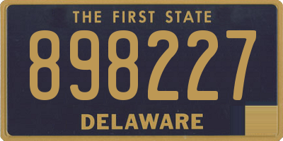 DE license plate 898227