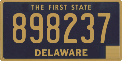 DE license plate 898237
