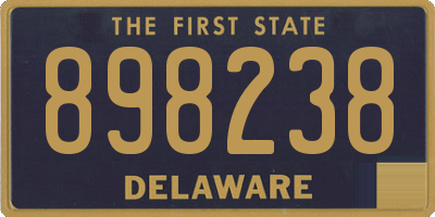 DE license plate 898238