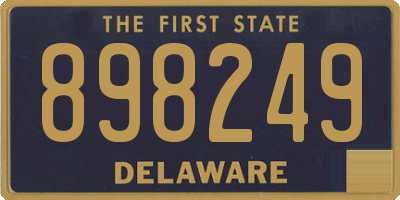 DE license plate 898249