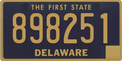 DE license plate 898251