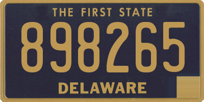 DE license plate 898265