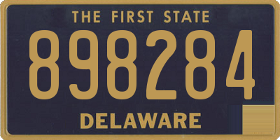 DE license plate 898284