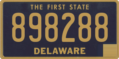 DE license plate 898288