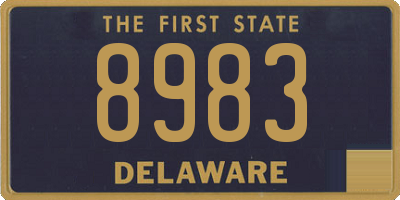 DE license plate 8983