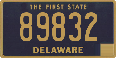 DE license plate 89832