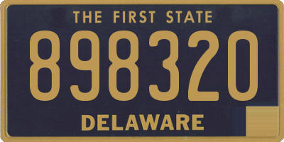 DE license plate 898320