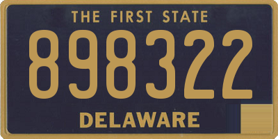 DE license plate 898322