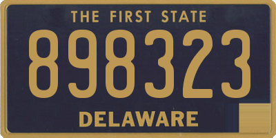 DE license plate 898323