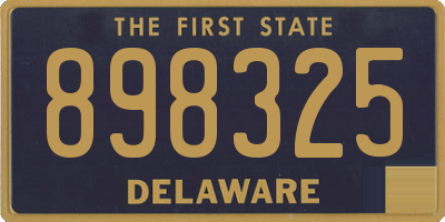 DE license plate 898325
