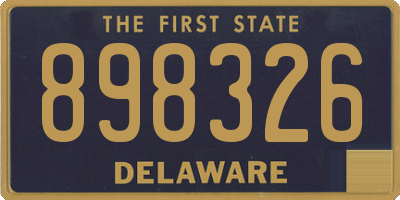 DE license plate 898326