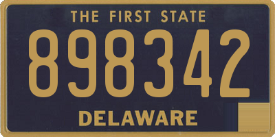 DE license plate 898342