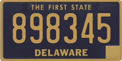 DE license plate 898345