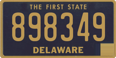 DE license plate 898349