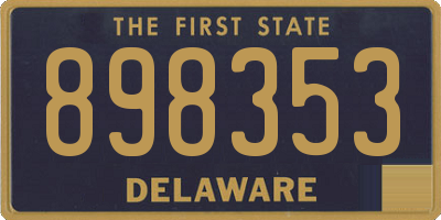 DE license plate 898353