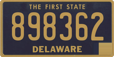 DE license plate 898362