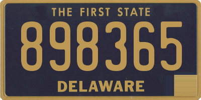 DE license plate 898365