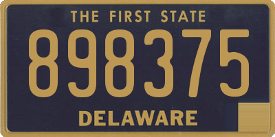 DE license plate 898375