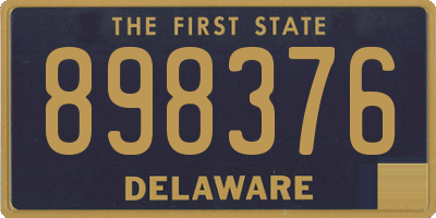 DE license plate 898376