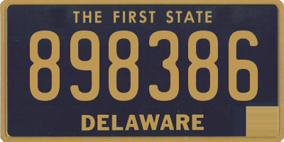 DE license plate 898386