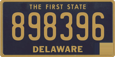 DE license plate 898396