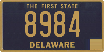 DE license plate 8984