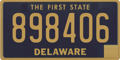 DE license plate 898406