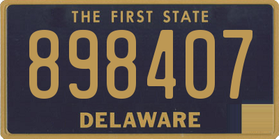 DE license plate 898407