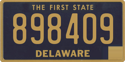 DE license plate 898409