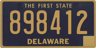 DE license plate 898412
