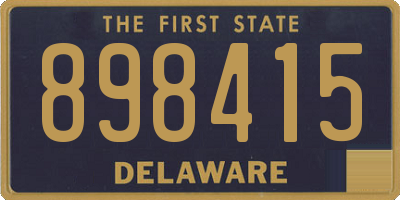 DE license plate 898415