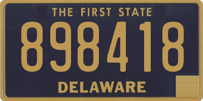 DE license plate 898418