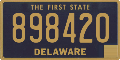 DE license plate 898420